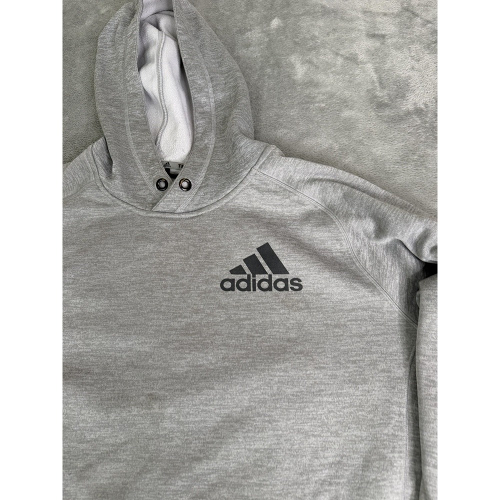 Adidas Climawarm Pullover Hoodie Men's Size Large Gray - Picture 3 of 10
